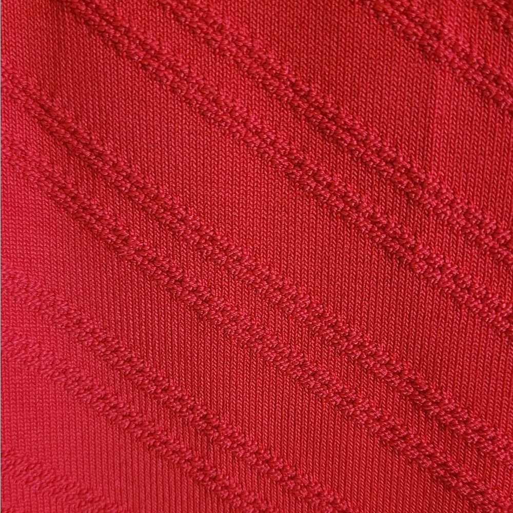 ♥️CACHE Elegant Fire Red Chevron Dress Size L - Picture 11 of 16